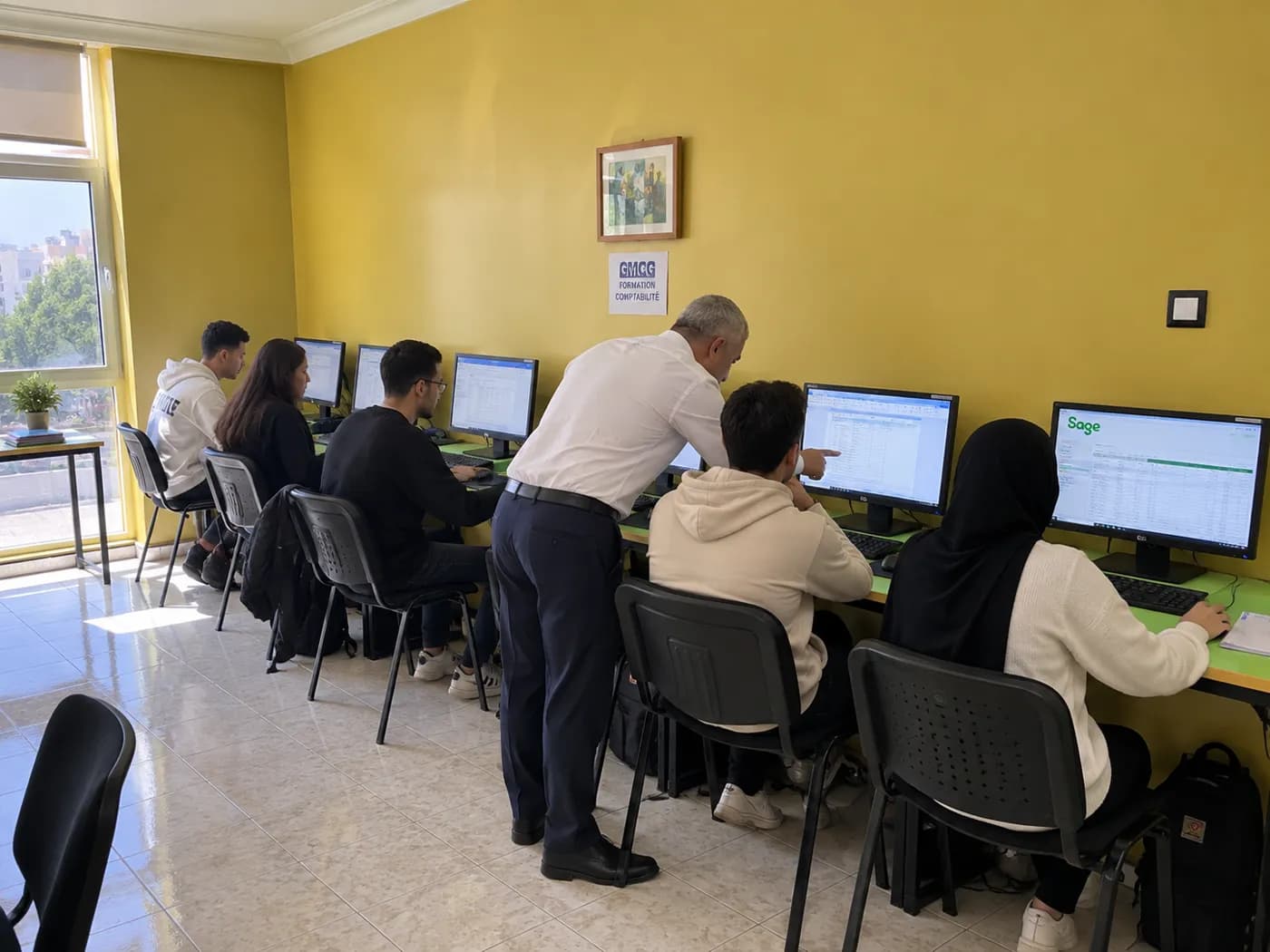 Salle informatique CMCG : formation Sage